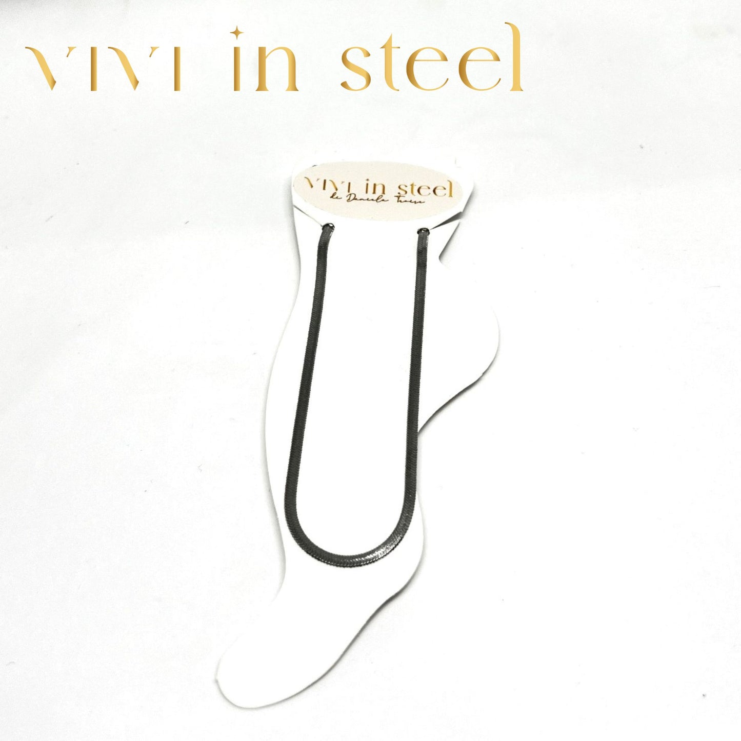 Cavigliera in acciaio da donna