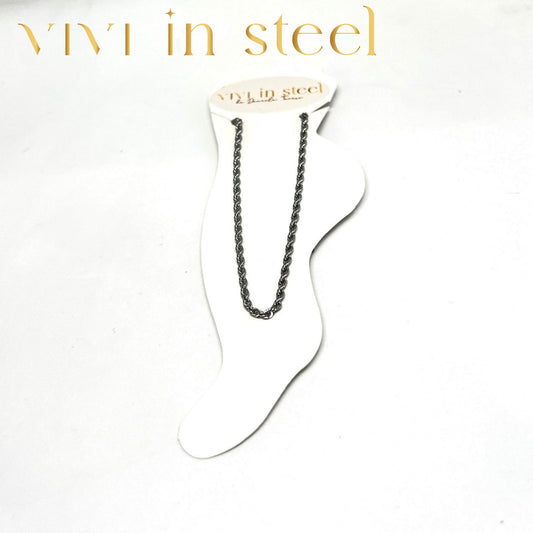 Cavigliera in acciaio da donna