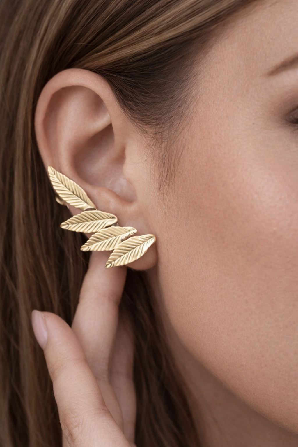 Orecchino Foglia Earcuff
