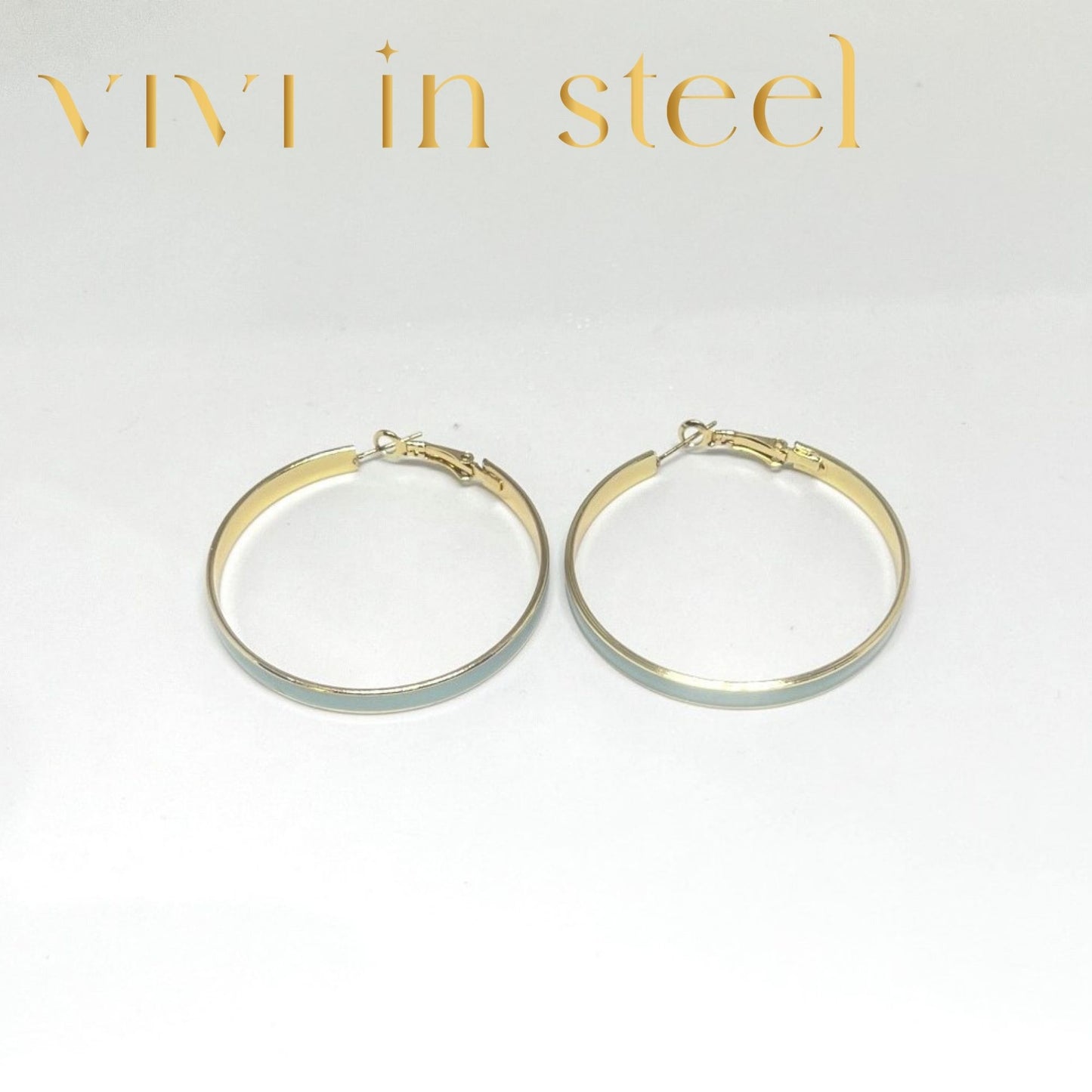 Orecchini in acciaio colorati donna