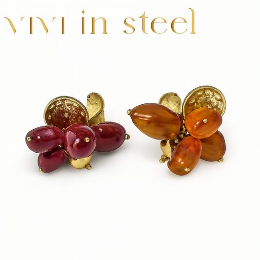 Anello acciaio Multi pietra