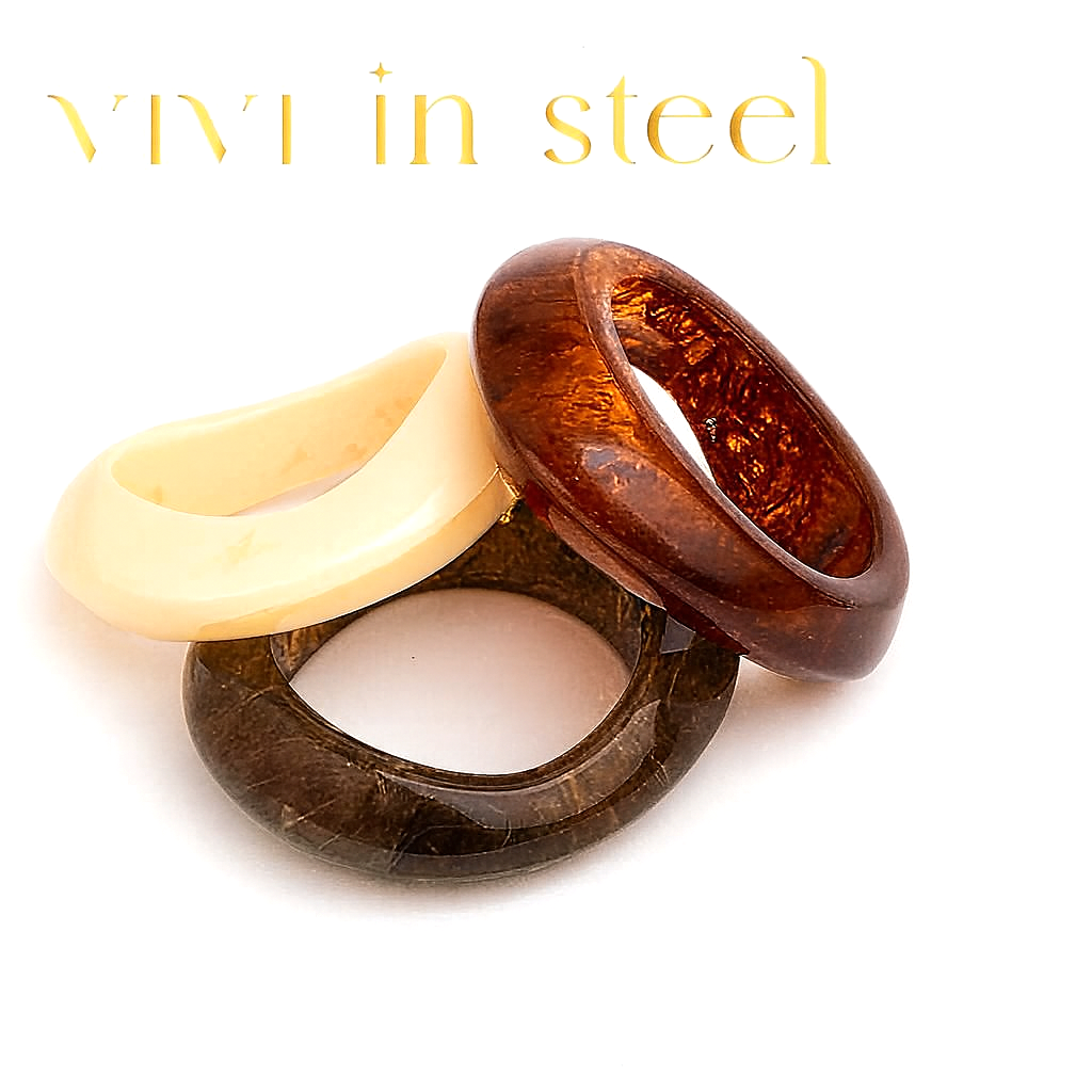 Bracciale rigido in resina da donna