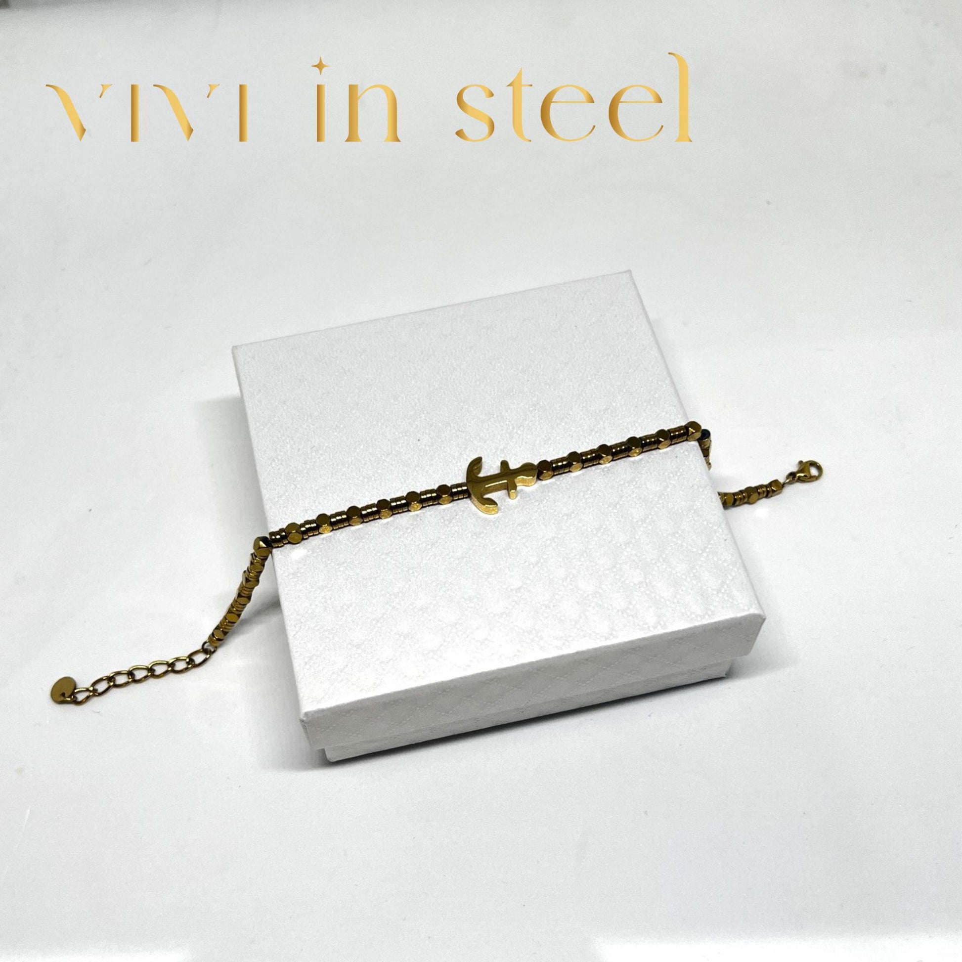 Bracciale in acciaio da donna gold