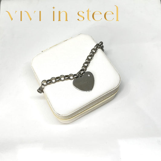 bracciale  ciondolo a forma di cuore