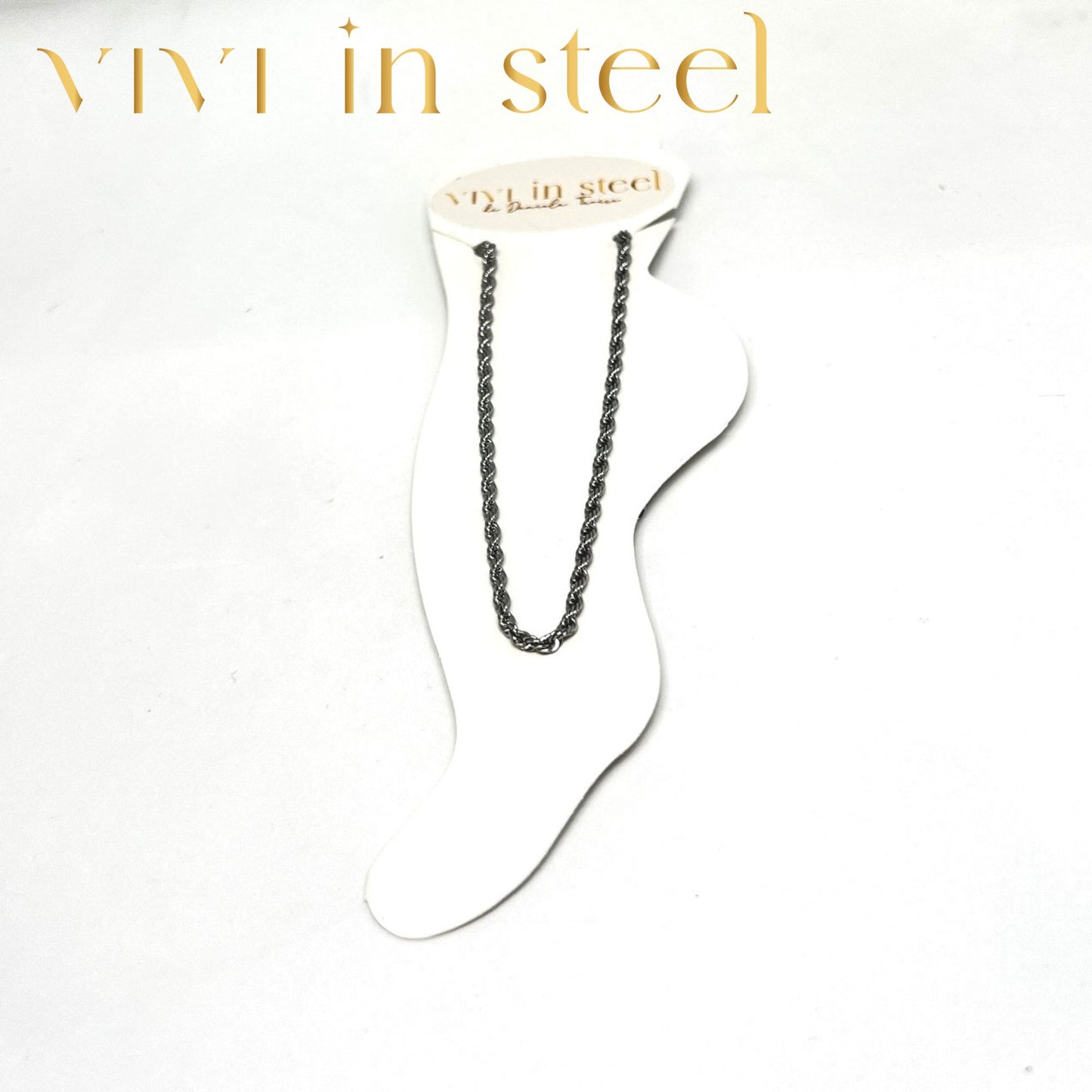 Cavigliera in acciaio da donna