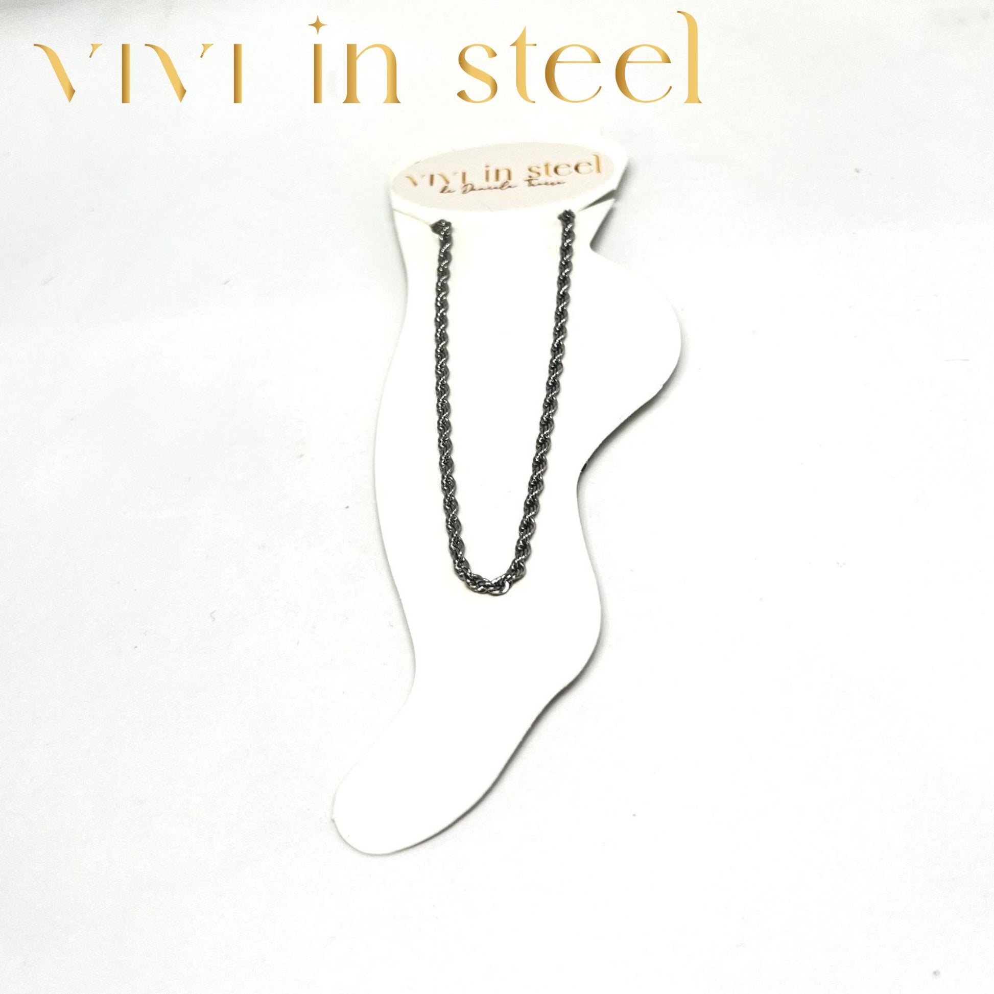 Cavigliera in acciaio da donna