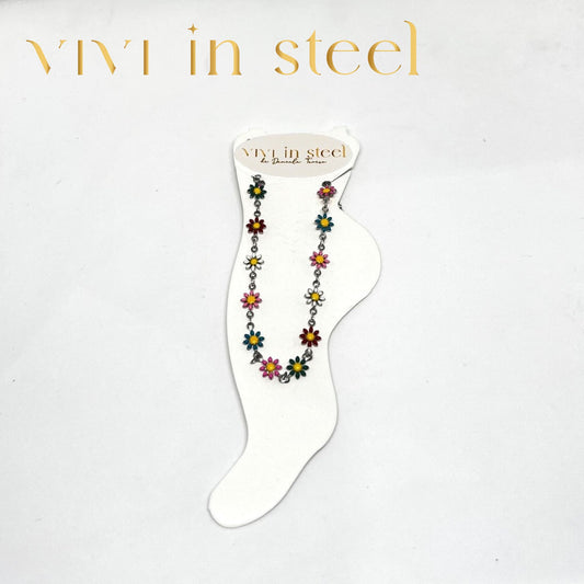 Cavigliera in acciaio da donna