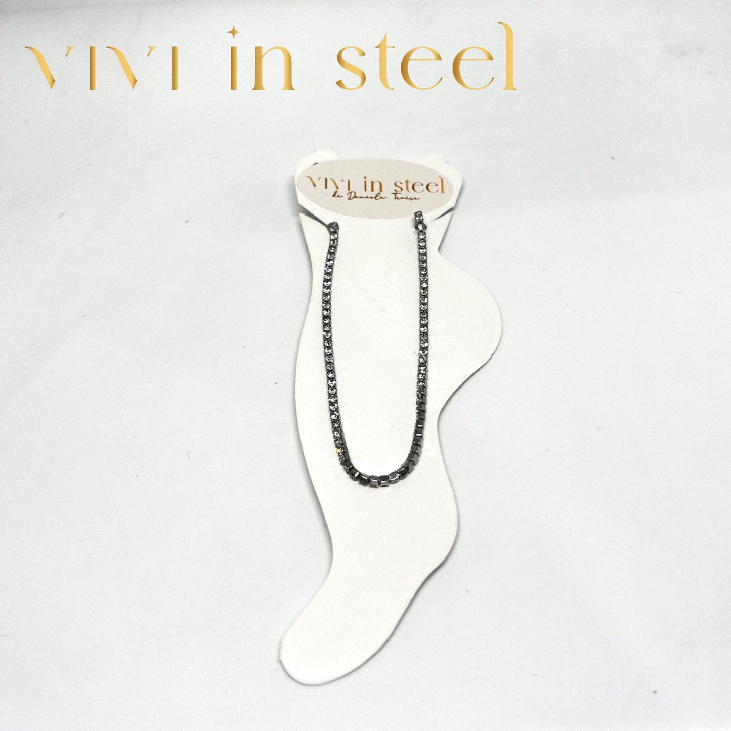 Cavigliera in acciaio da donna