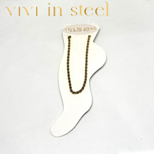 Cavigliera in acciaio da donna