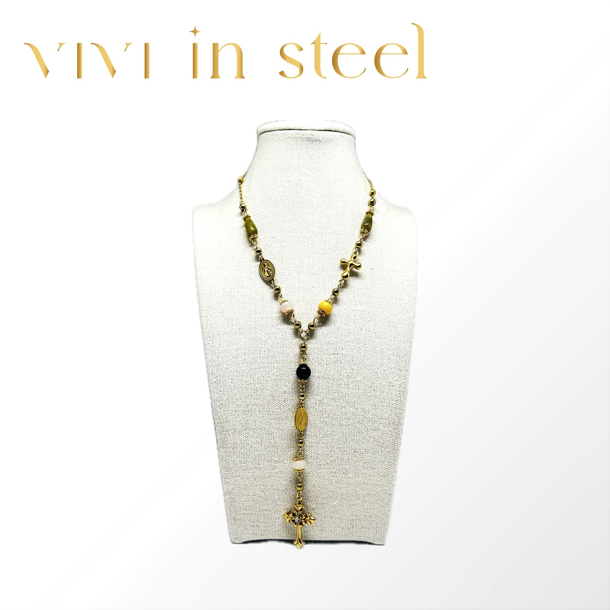 Collana in acciaio gold da donna