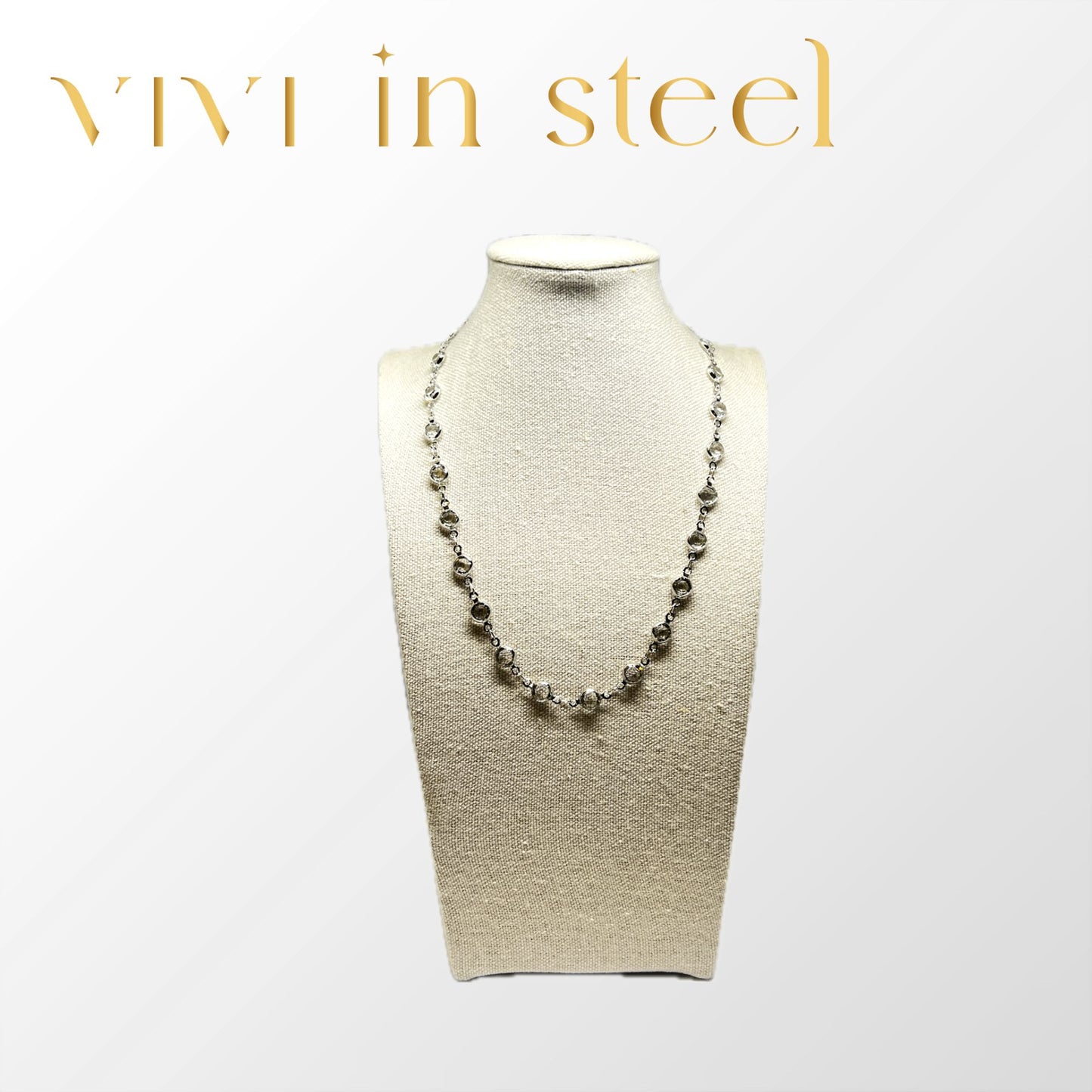 Collana Cristal base silver