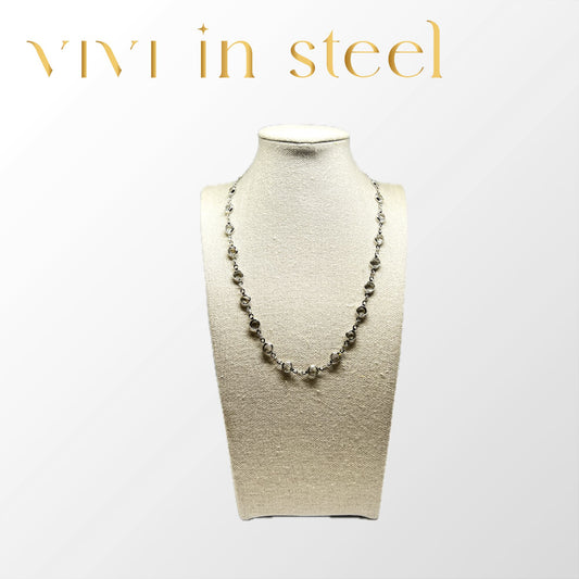 Collana Cristal base silver