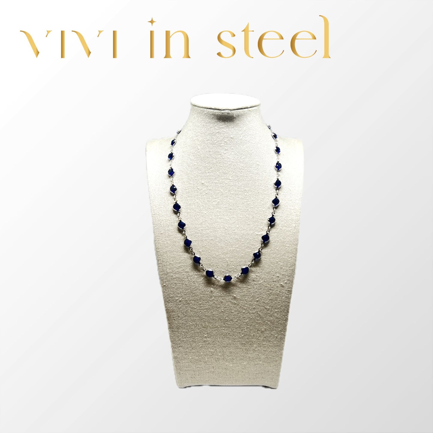 Collana Cristal base silver