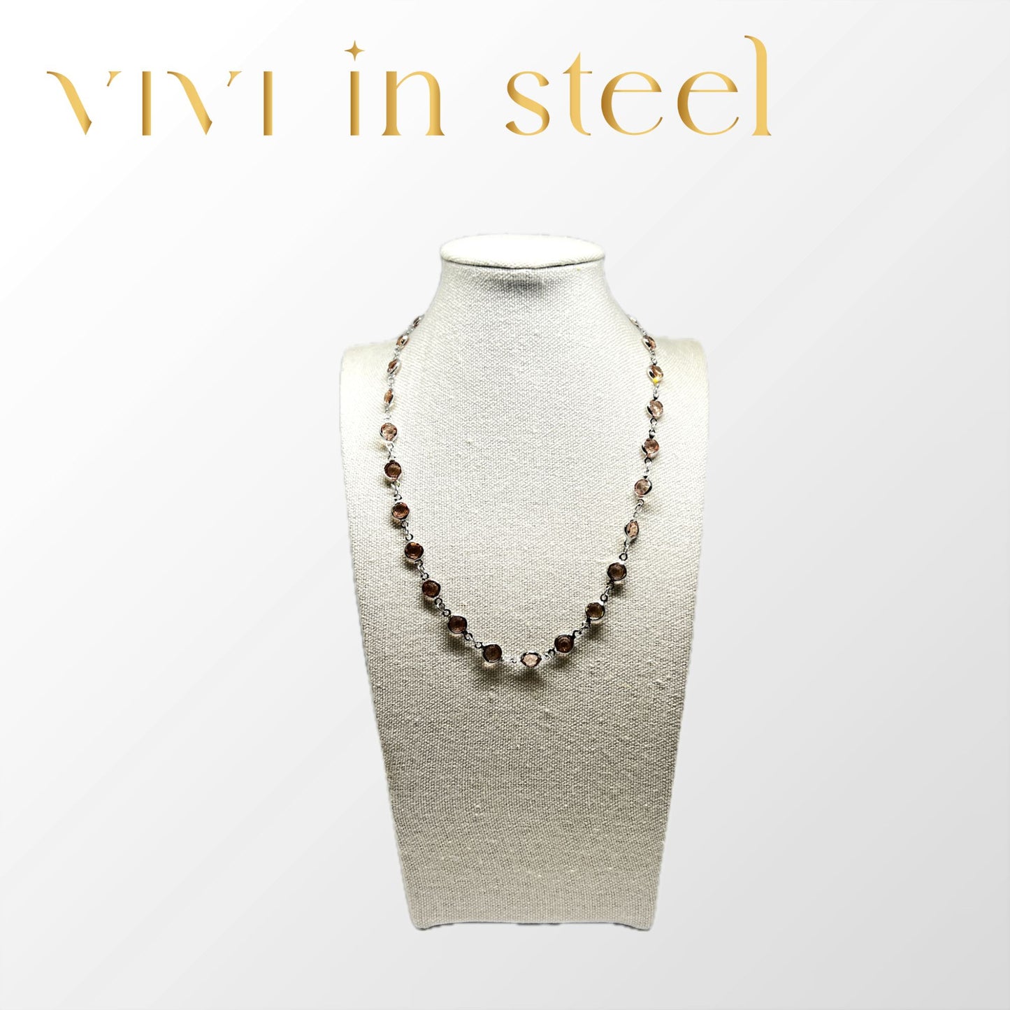 Collana Cristal base silver