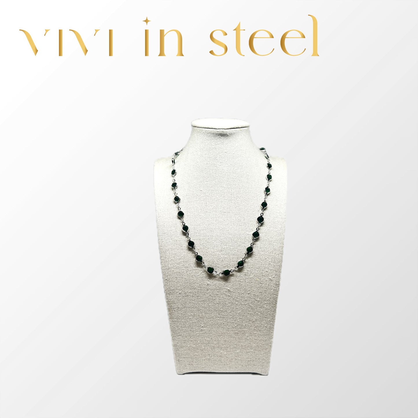 Collana Cristal base silver