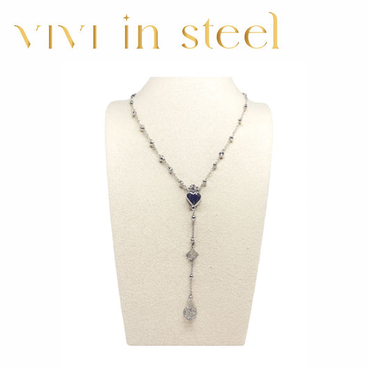 Collana Rosario cuore sacro