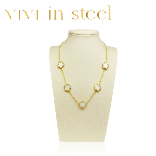 Collana quadrifoglio base gold