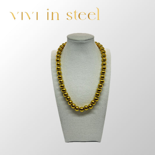 Collana bubble gold 10mm