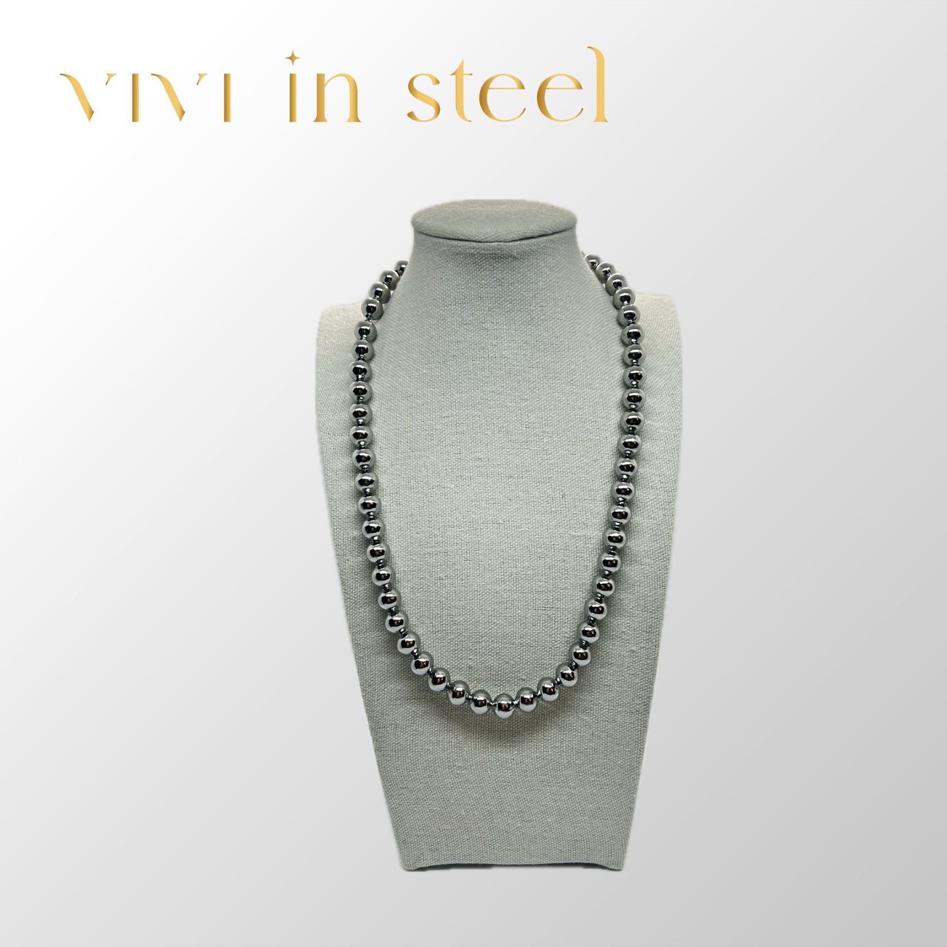 Collana bubble silver 8mm 