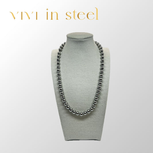 Collana bubble silver 8mm 