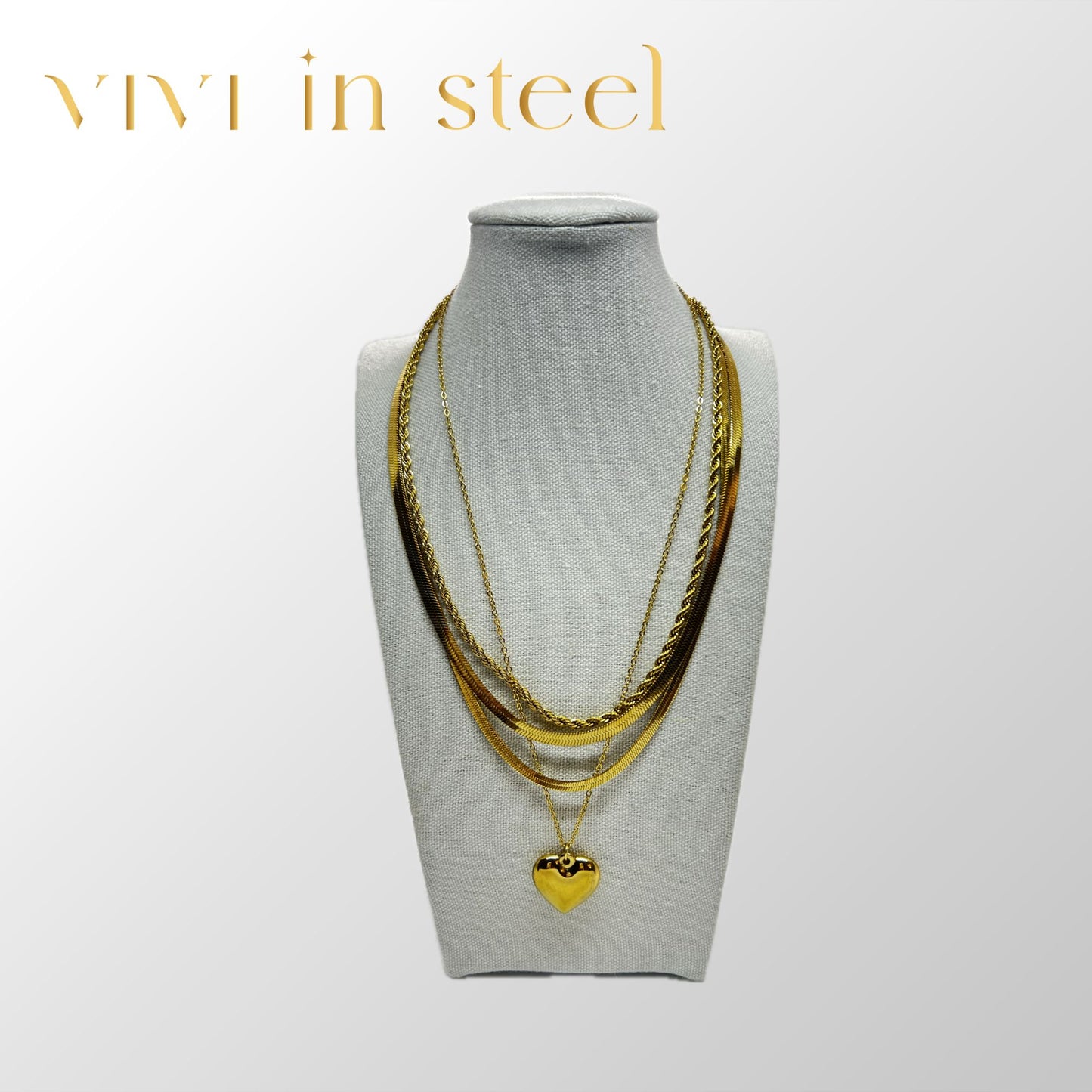 Collana quattro in una gold