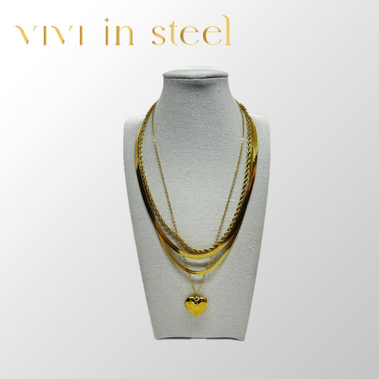 Collana quattro in una gold