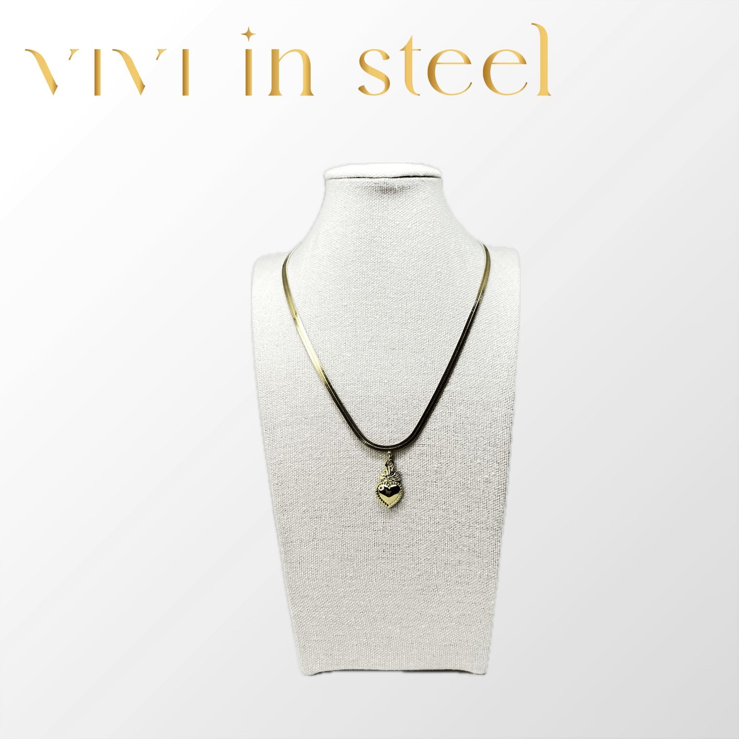 Collana snake cuore sacro