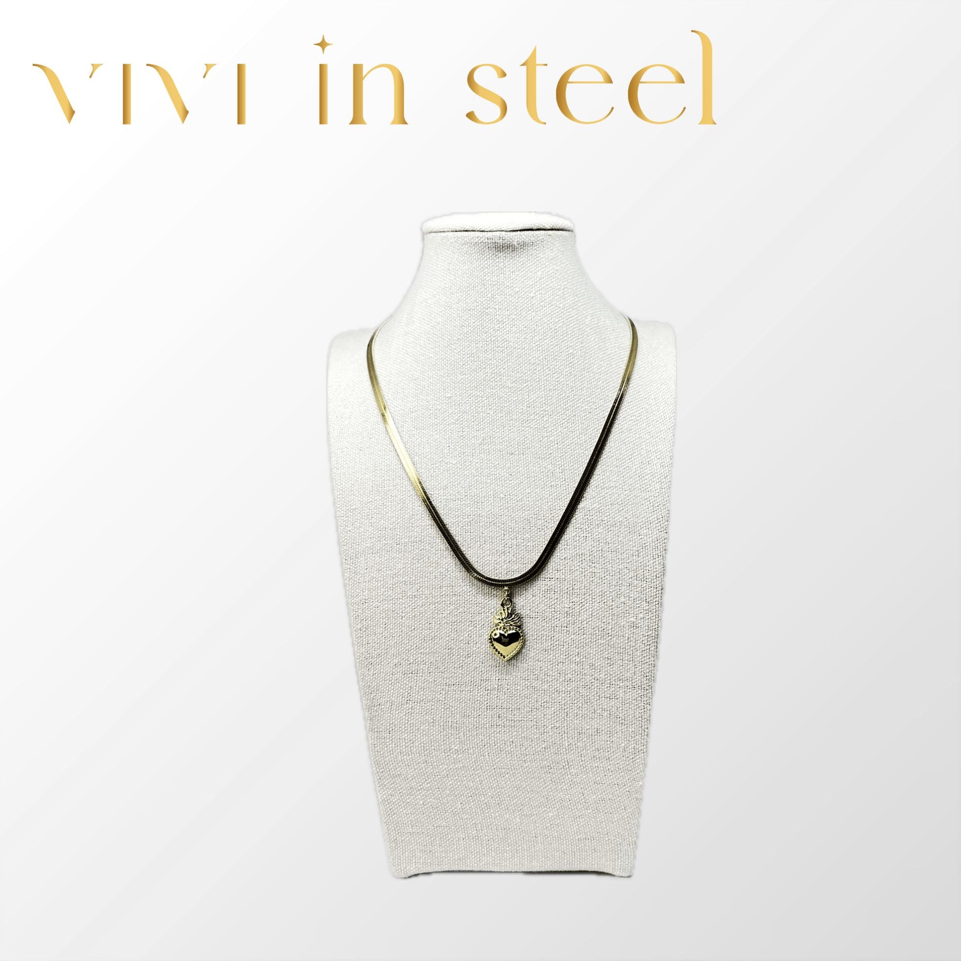 Collana snake cuore sacro