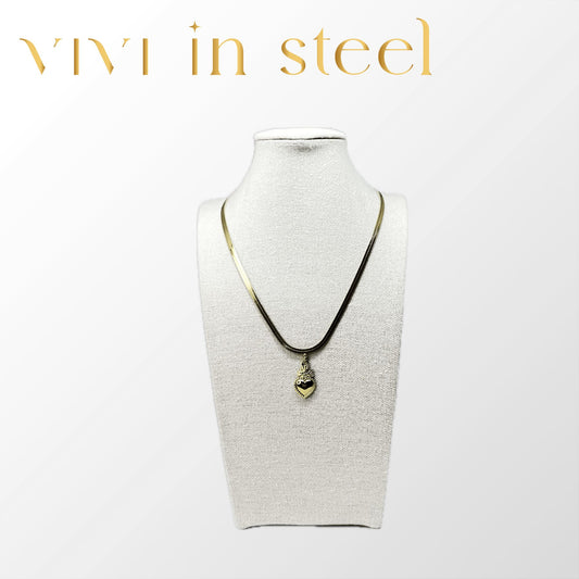 Collana snake cuore sacro