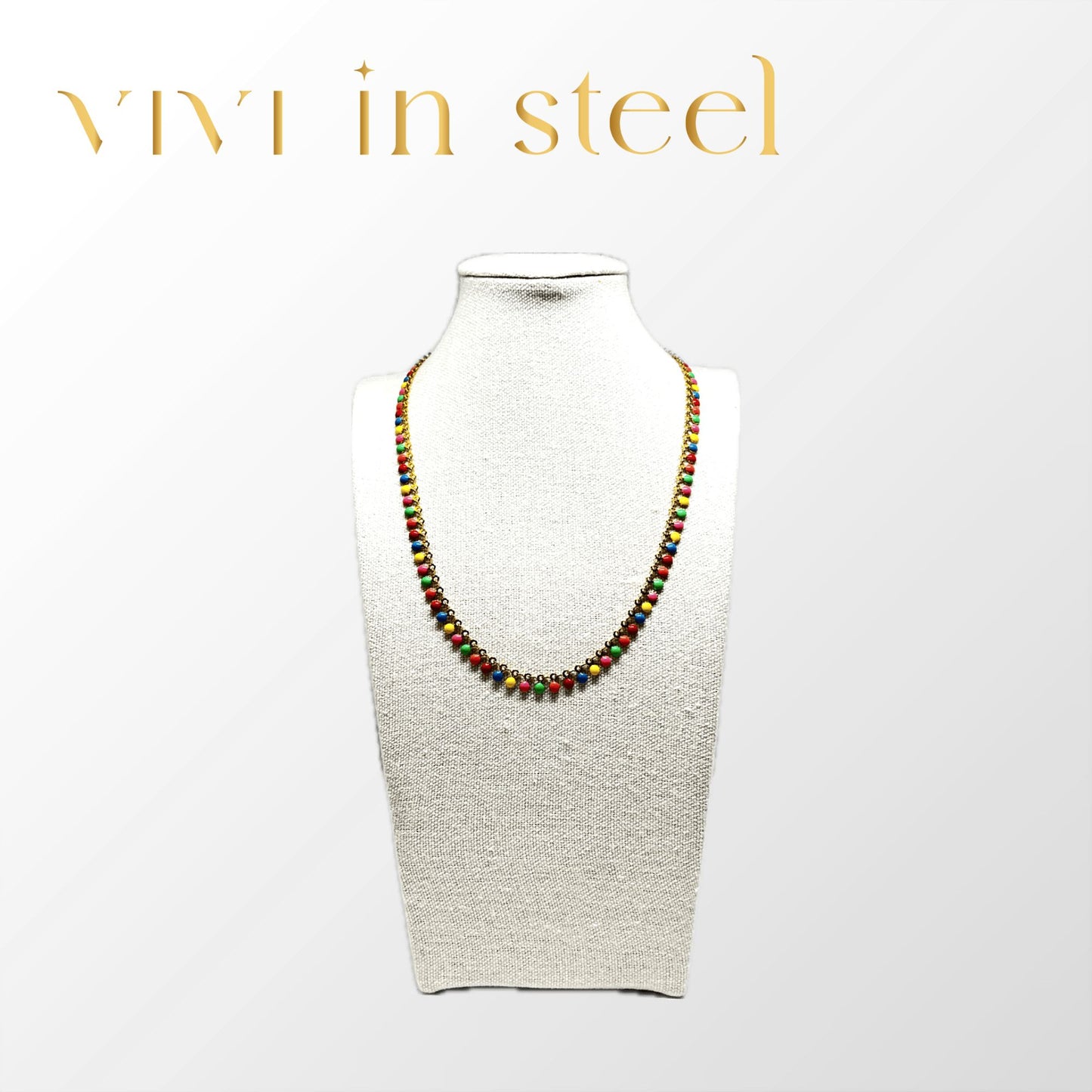 Collana in acciaio resistente da donna