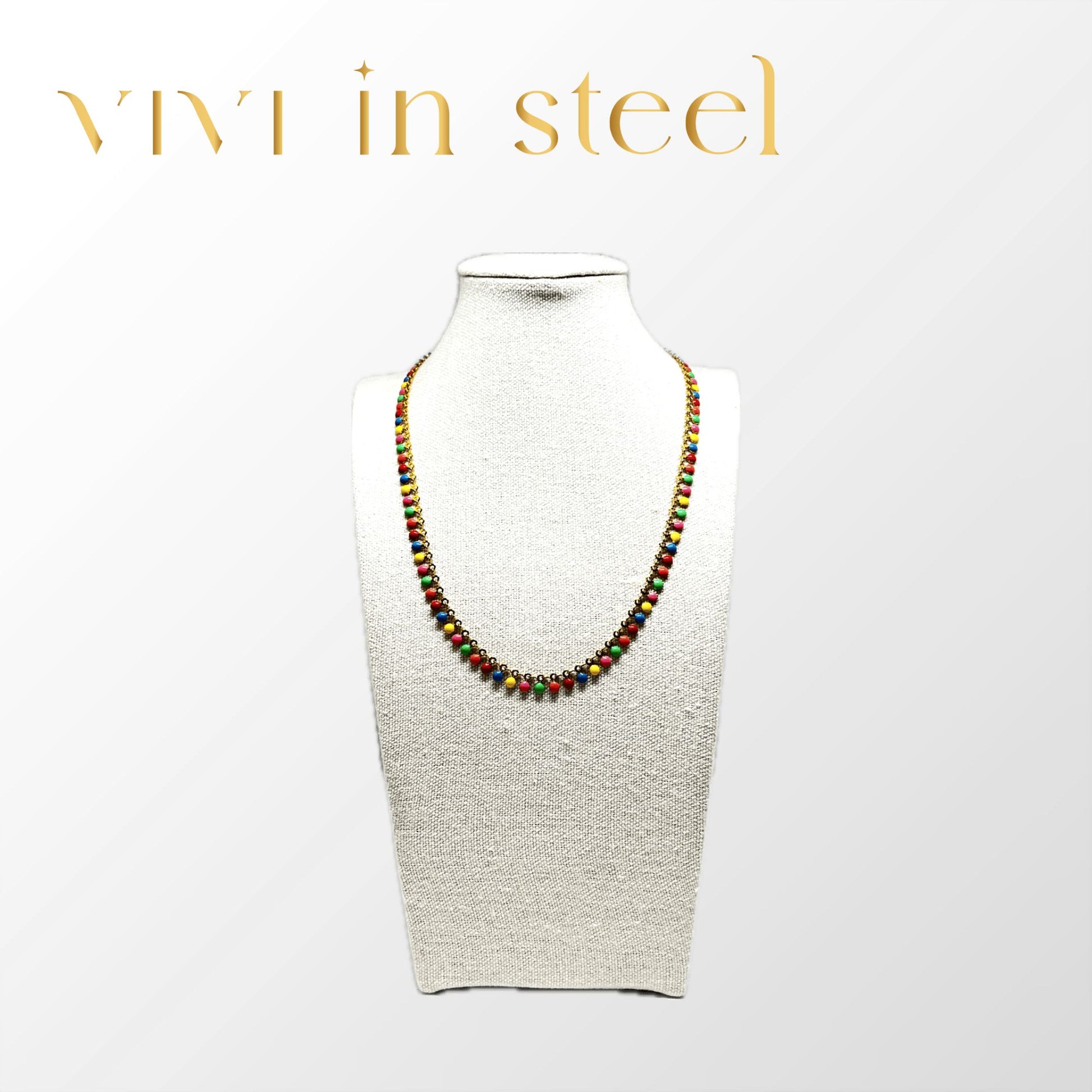 Collana in acciaio resistente da donna