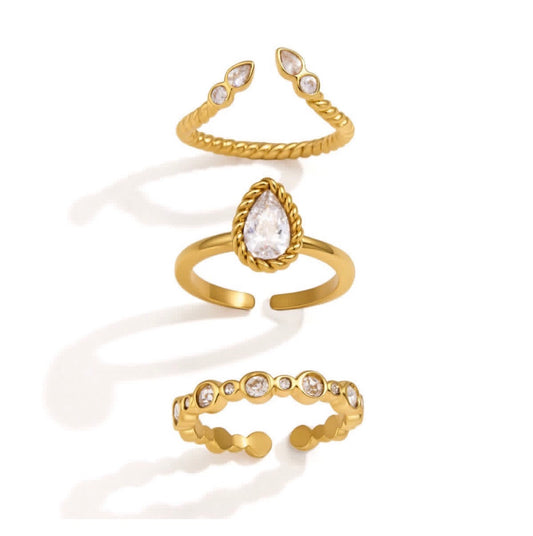 Set anelli Goccia D’amore