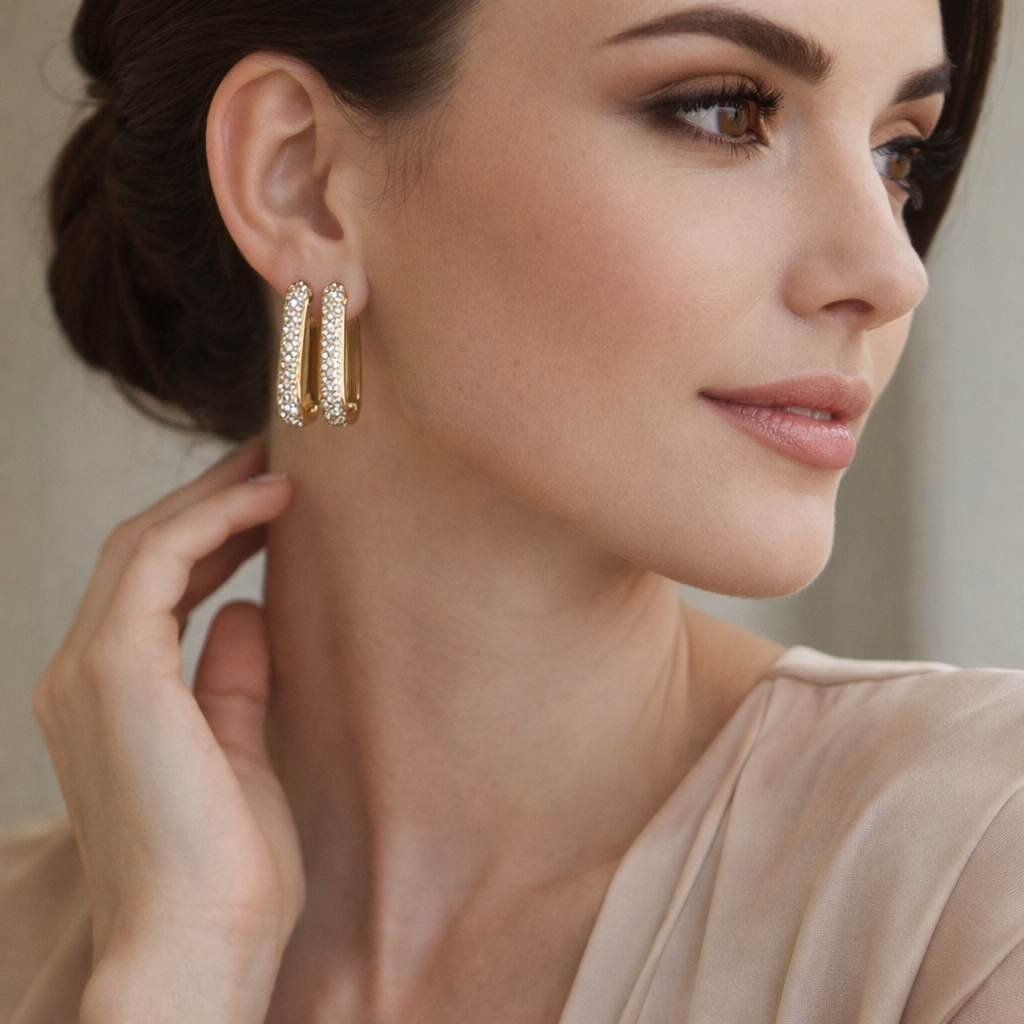 Set orecchini Square Strass