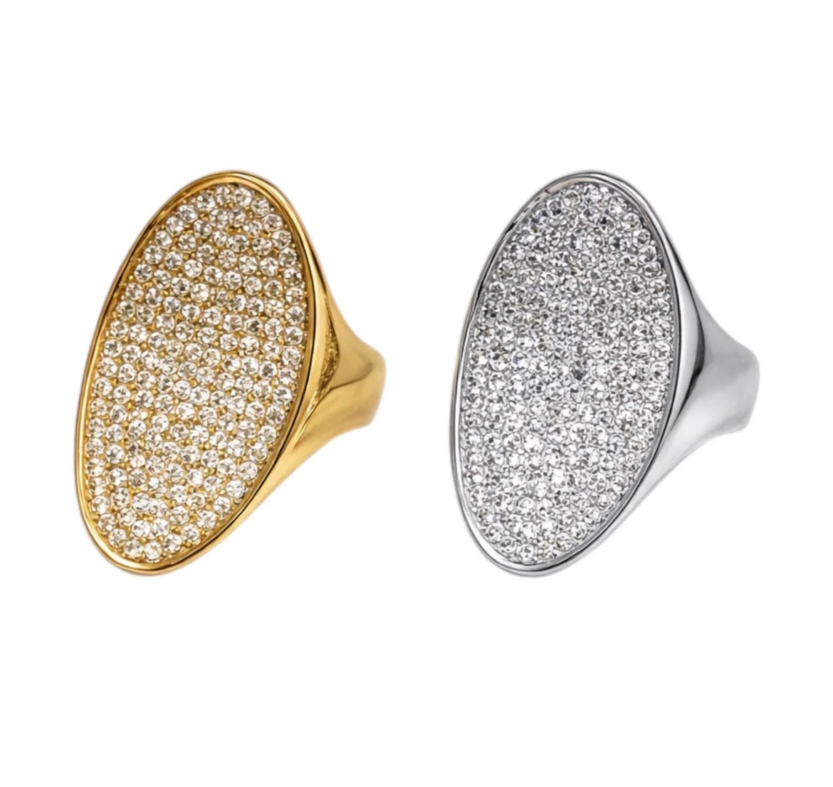 Anello Ovale Pave’
