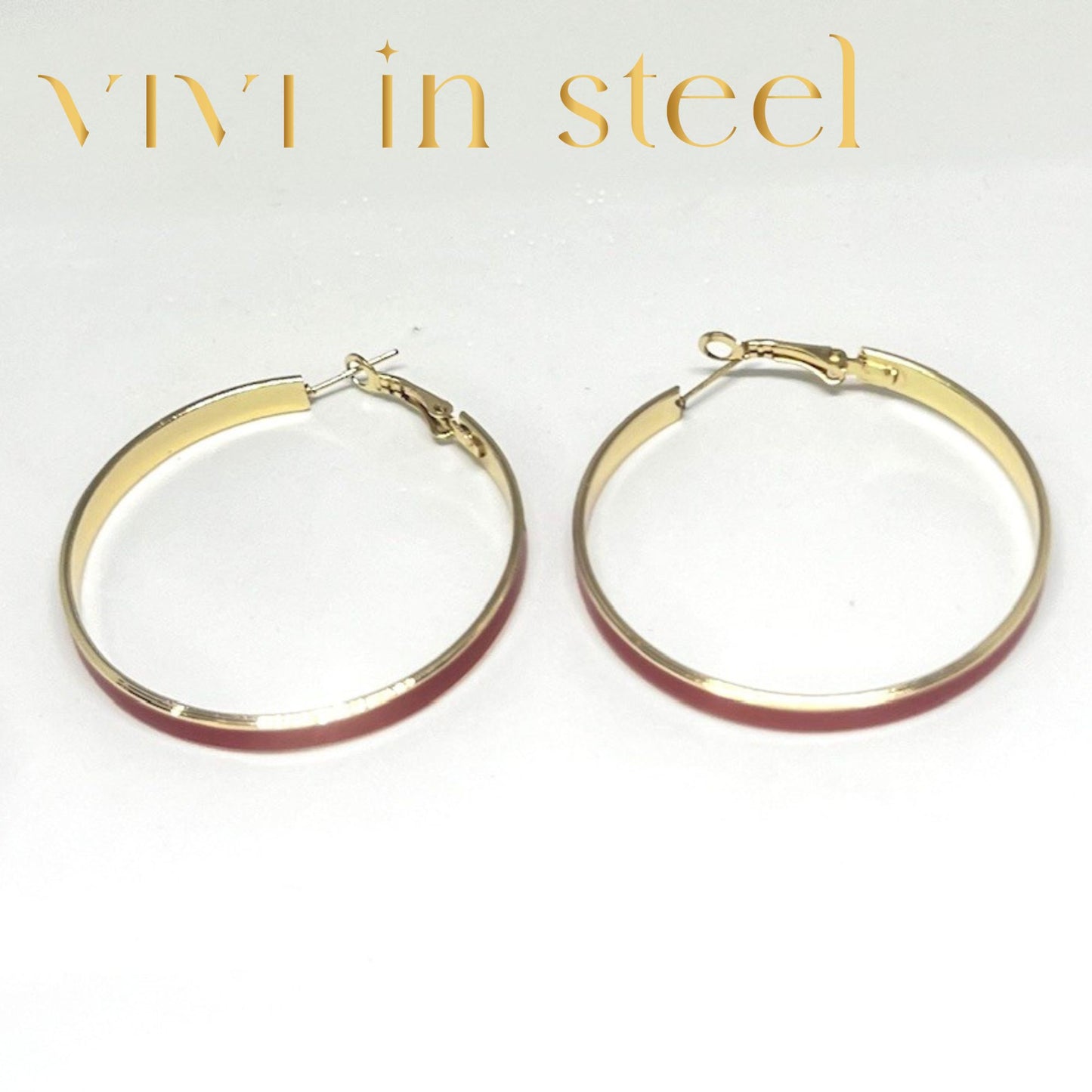 Orecchini in acciaio colorati donna