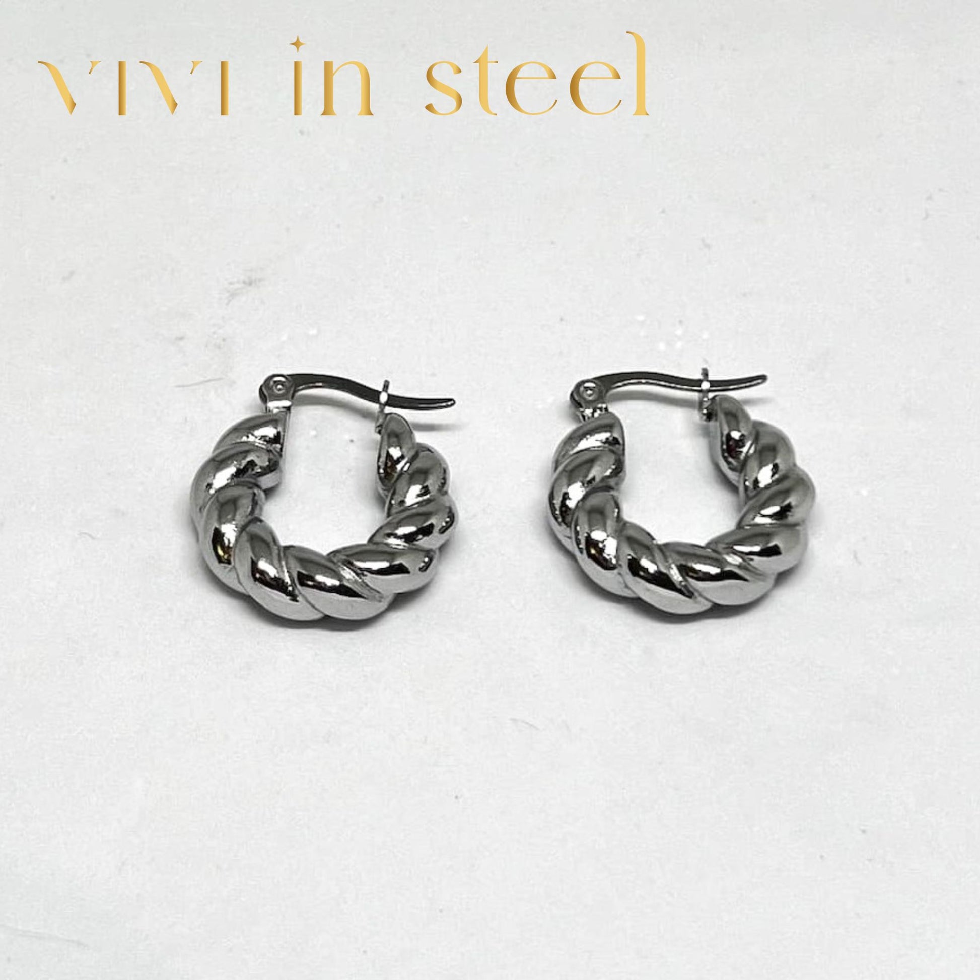 Orecchini in acciio silver da donna