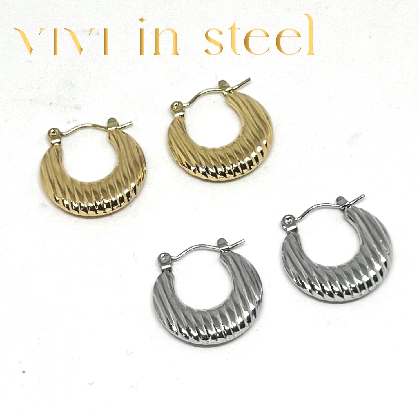 Orecchini in acciaio inossidabile a donna