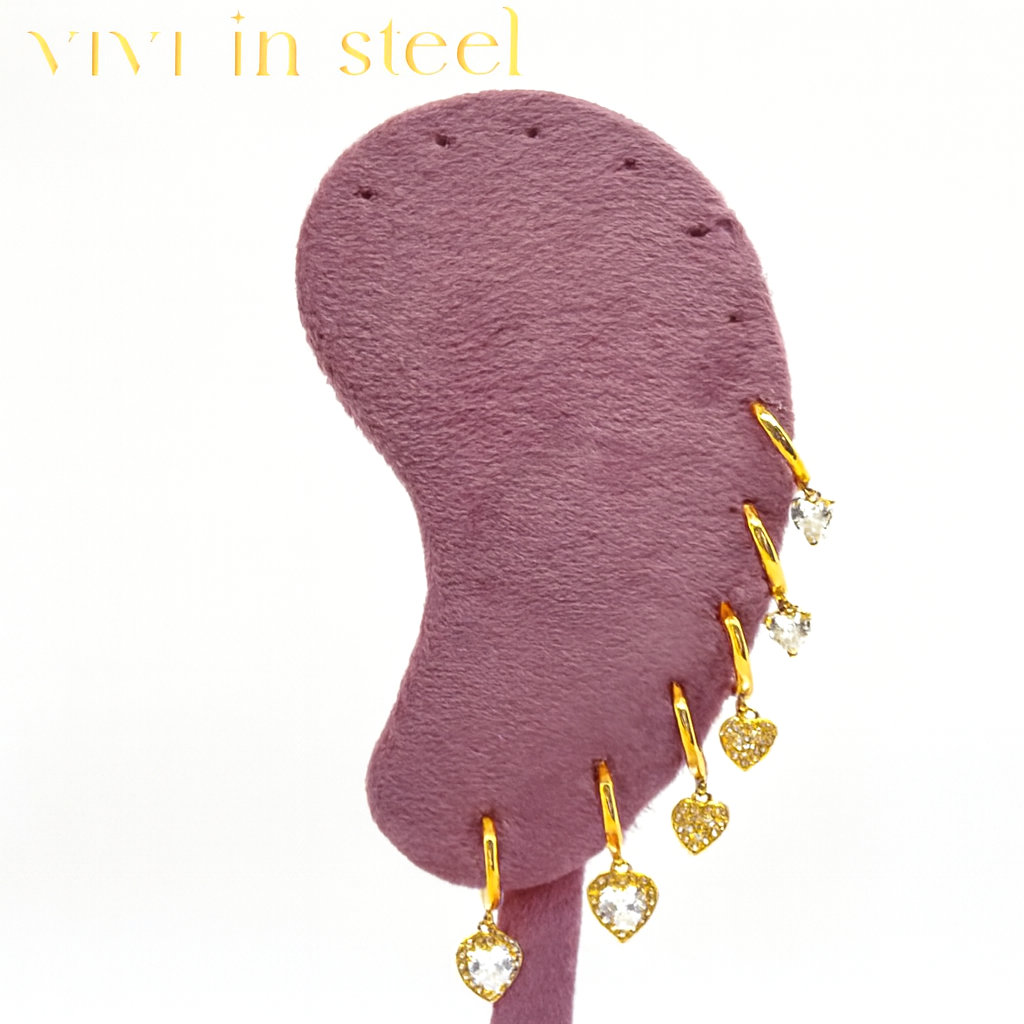 Set orecchini cuore