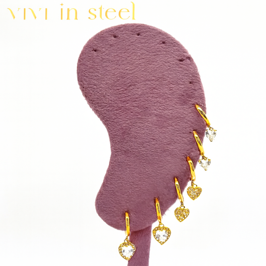 Set orecchini cuore