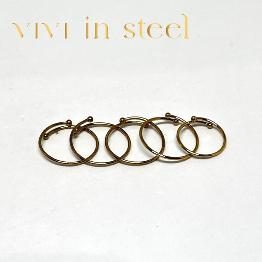 Anello in acciaio regolabile da donna